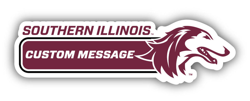 Southern Illinois Salukis 4-Inch Wide Customizable Vinyl Decal Sticker Officially Licensed Collegiate Product