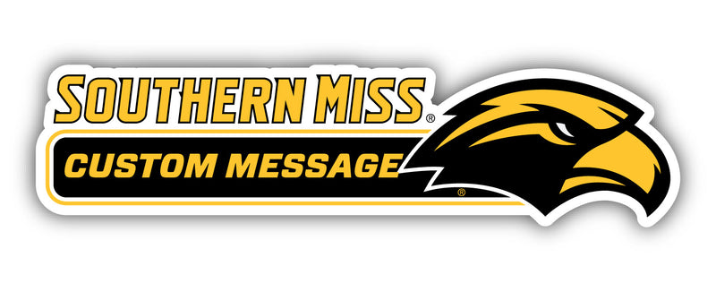 Southern Mississippi Golden Eagles 4-Inch Wide Customizable Vinyl Decal Sticker Officially Licensed Collegiate Product