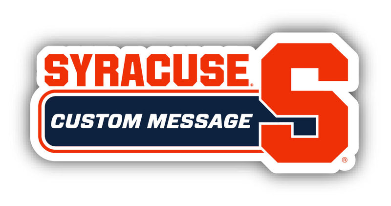 Syracuse Orange 4-Inch Wide Customizable Vinyl Decal Sticker Officially Licensed Collegiate Product
