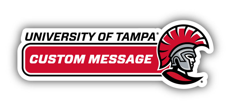 University of Tampa Spartans 4-Inch Wide Customizable Vinyl Decal Sticker Officially Licensed Collegiate Product