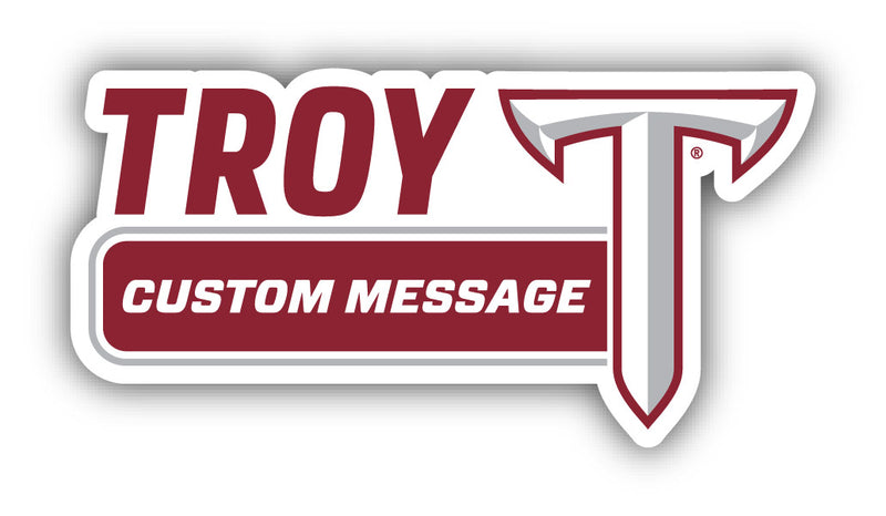 Troy University 4-Inch Wide Customizable Vinyl Decal Sticker Officially Licensed Collegiate Product