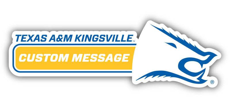 Texas A&M Kingsville Javelinas 4-Inch Wide Customizable Vinyl Decal Sticker Officially Licensed Collegiate Product