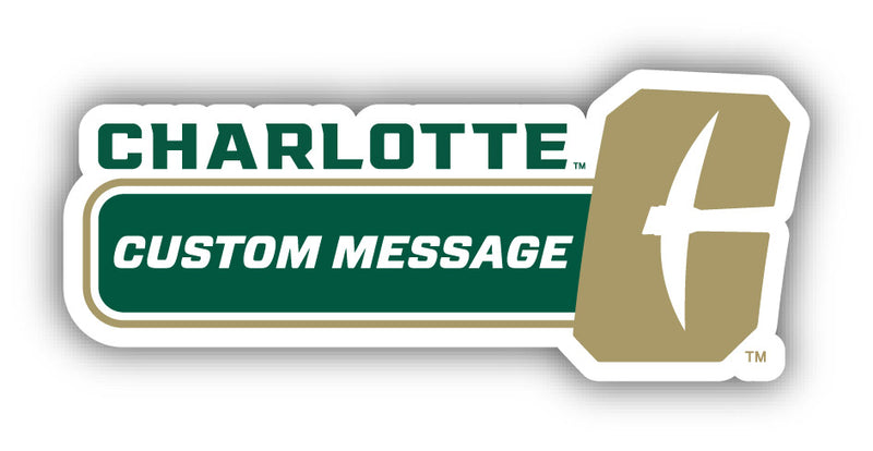 North Carolina Charlotte Forty-Niners 4-Inch Wide Customizable Vinyl Decal Sticker Officially Licensed Collegiate Product