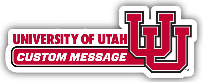 Utah Utes 4-Inch Wide Customizable Vinyl Decal Sticker Officially Licensed Collegiate Product