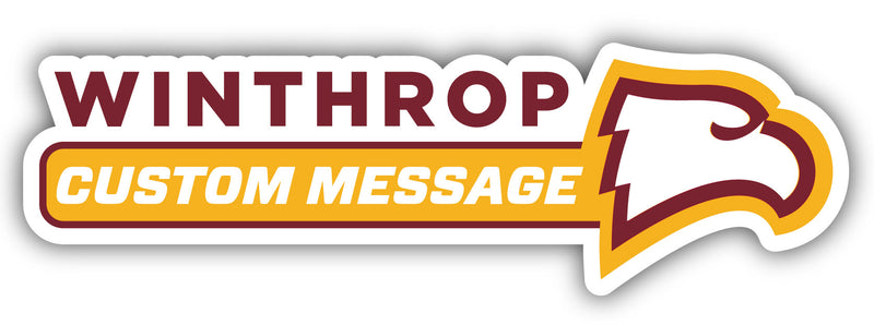 Winthrop University 4-Inch Wide Customizable Vinyl Decal Sticker Officially Licensed Collegiate Product