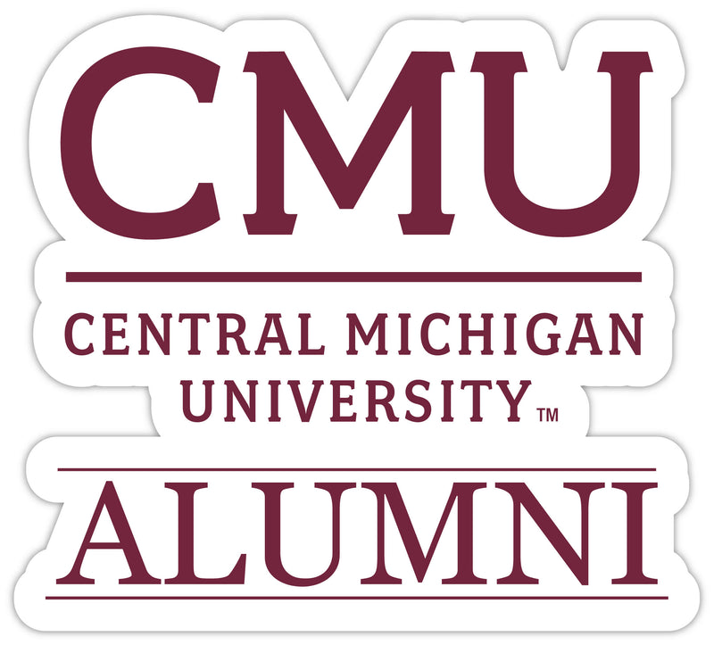 Central Michigan University 4-Inch Alumni 4-Pack NCAA Vinyl Sticker - Durable School Spirit Decal