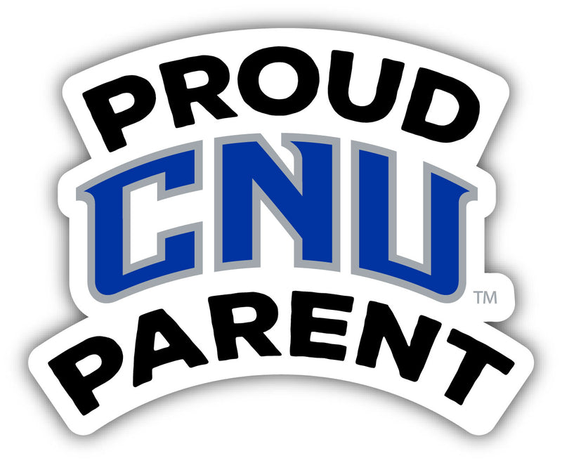 Christopher Newport Captains 4-Inch Proud Parent NCAA Vinyl Sticker - Durable School Spirit Decal