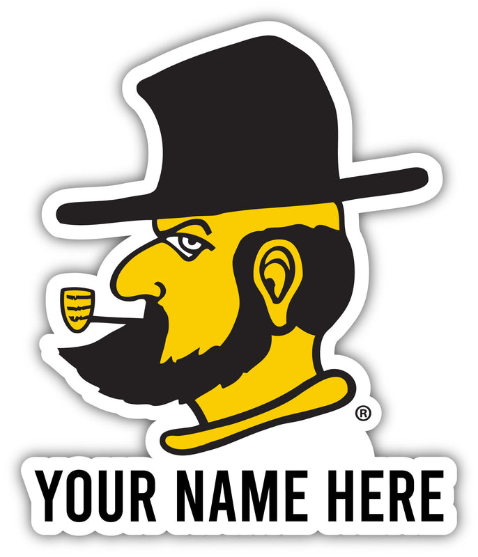 Appalachian State Customizable Round Vinyl Decal Sticker Officially Licensed Collegiate Product 8-Inch
