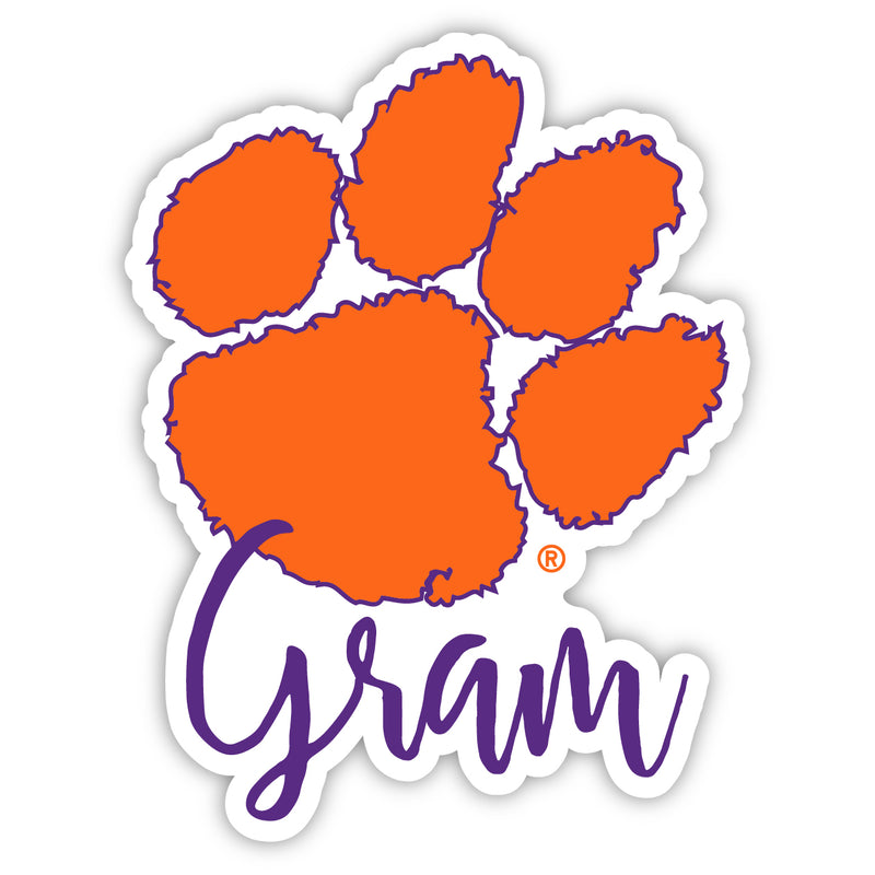 Clemson Tigers 4-Inch Proud Gram NCAA - Durable School Spirit Vinyl Decal Perfect Gift for Gram