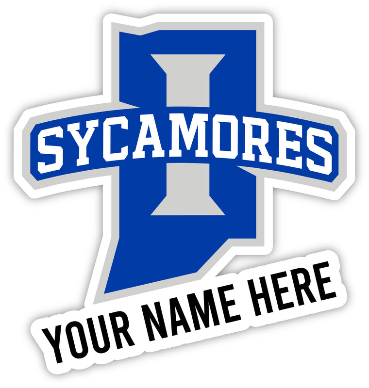 Indiana State University Customizable Round Vinyl Decal Sticker Officially Licensed Collegiate Product 12-Inch