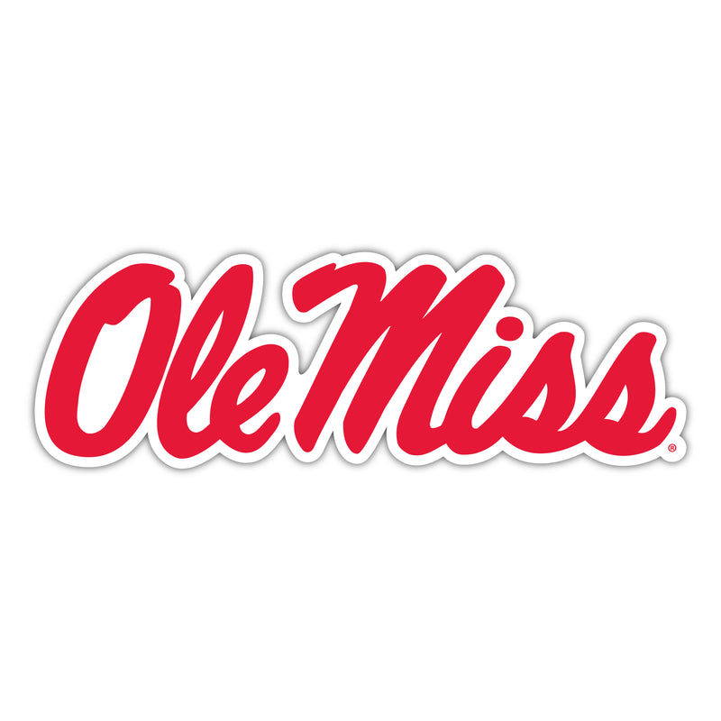 Mississippi Rebels "Ole Miss" 12-Inches Wide Red NCAA Durable School Spirit Vinyl Decal Sticker