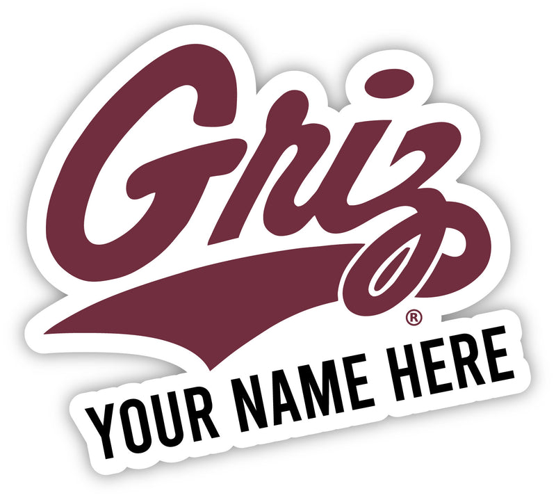 Montana University Customizable Round Vinyl Decal Sticker Officially Licensed Collegiate Product 4-Inch