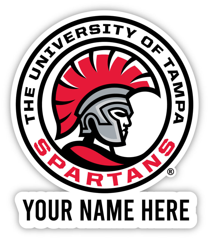 University of Tampa Spartans Customizable Round Vinyl Decal Sticker Officially Licensed Collegiate Product 8-Inch