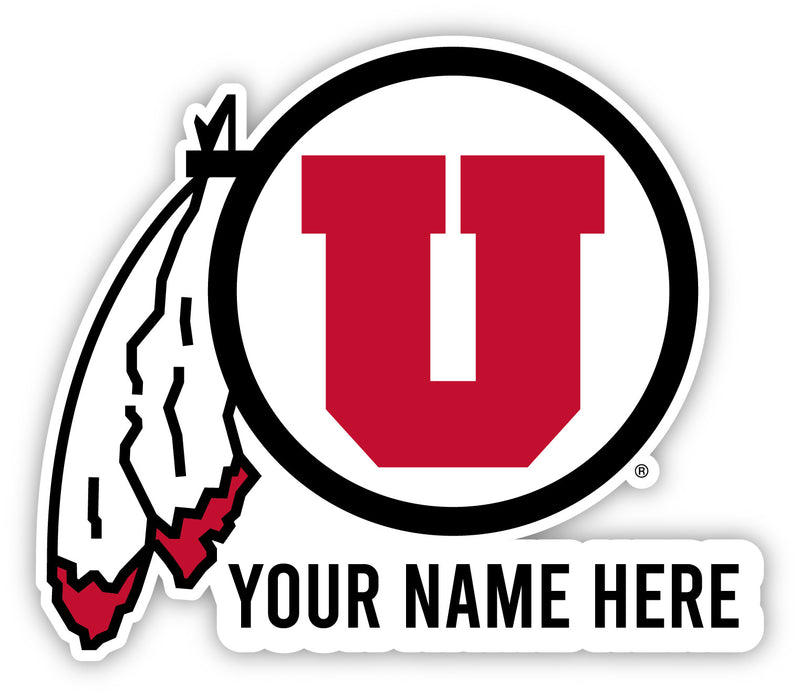 Utah Utes Customizable Round Vinyl Decal Sticker Officially Licensed Collegiate Product 8-Inch
