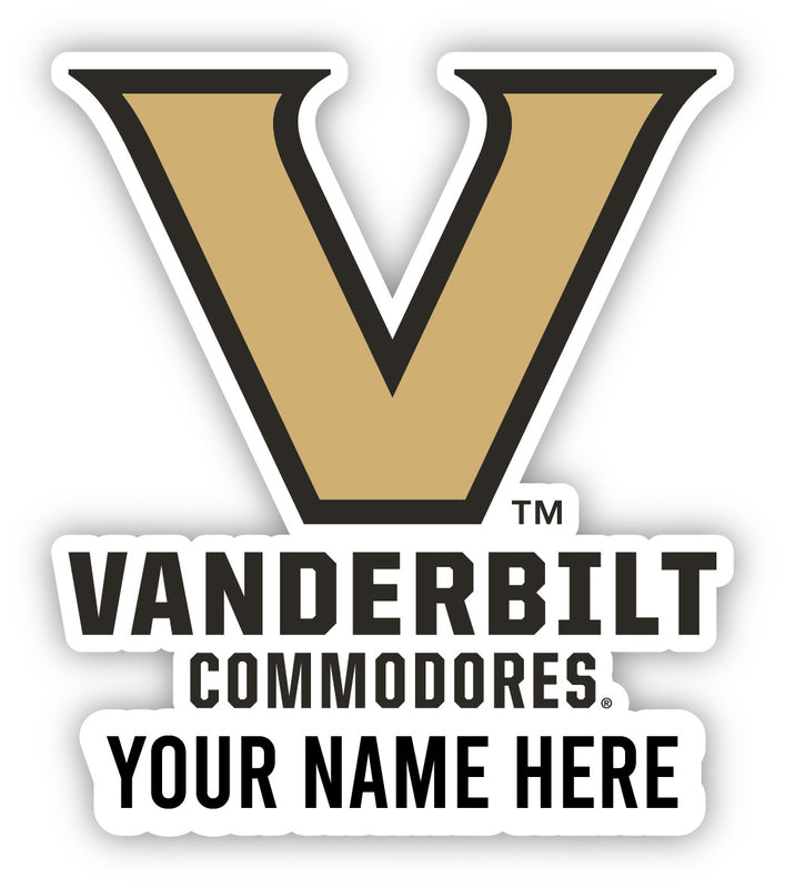 Vanderbilt University Customizable Round Vinyl Decal Sticker Officially Licensed Collegiate Product 12-Inch