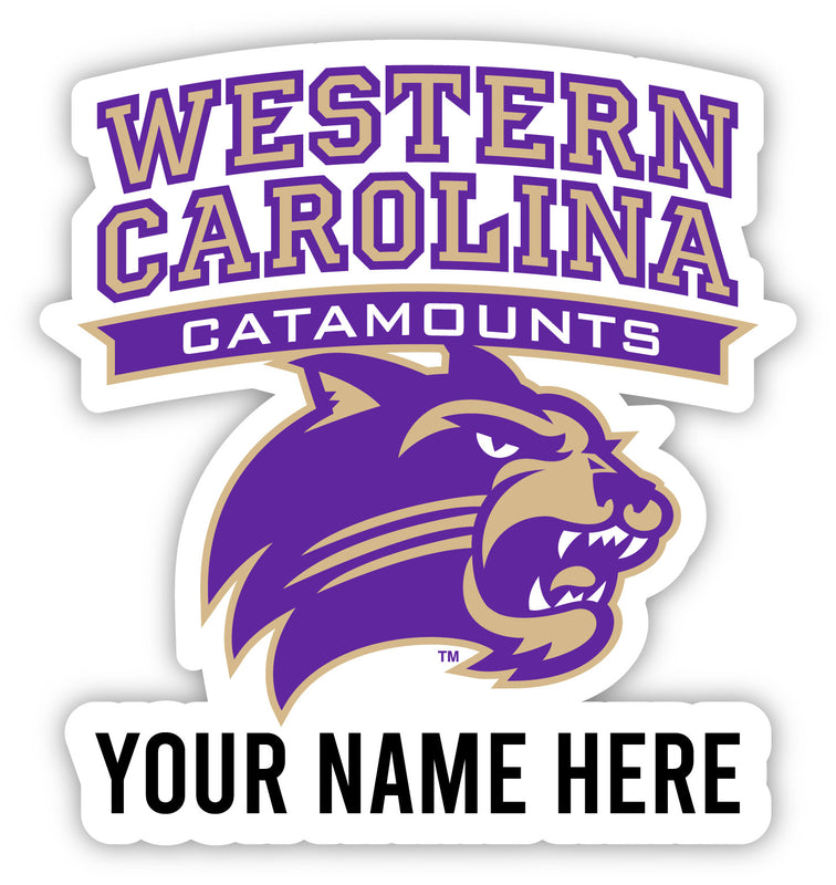 Western Carolina University Customizable Round Vinyl Decal Sticker Officially Licensed Collegiate Product 2-Inch