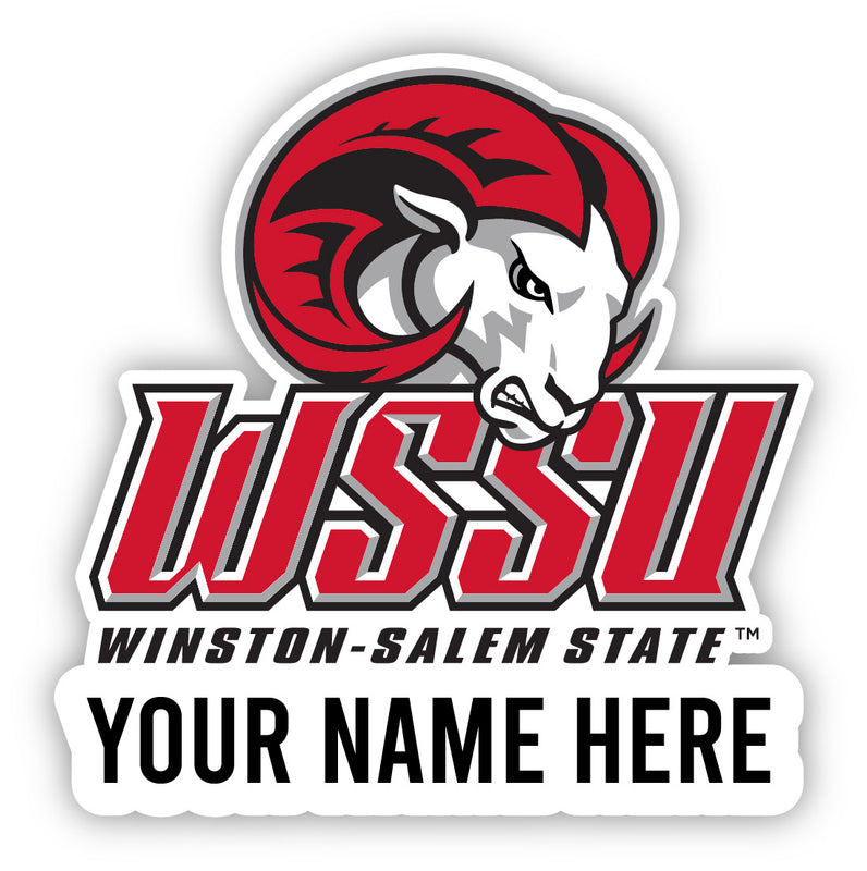 Winston-Salem State Customizable Round Vinyl Decal Sticker Officially Licensed Collegiate Product 3-Inch