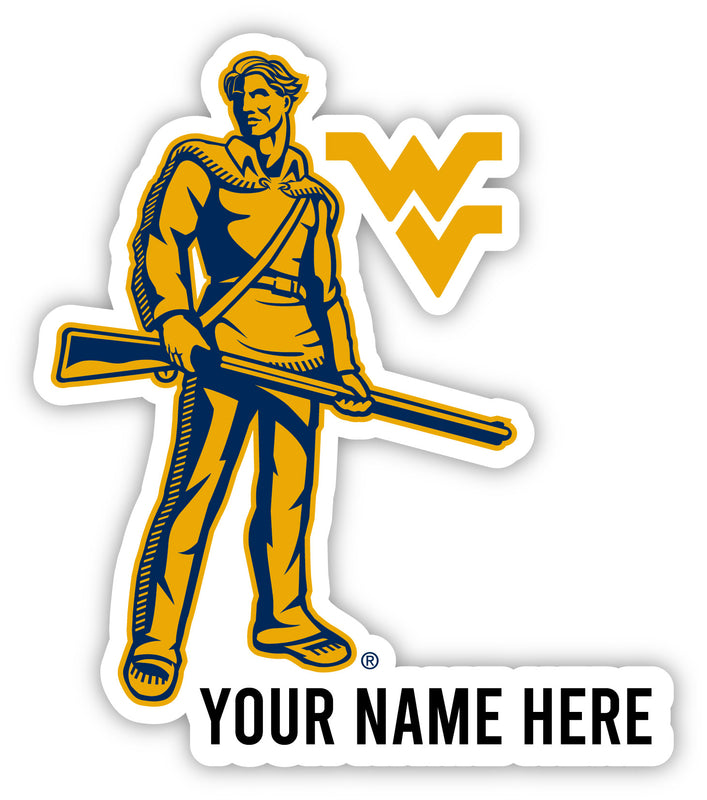 West Virginia Mountaineers Customizable Round Vinyl Decal Sticker Officially Licensed Collegiate Product 3-Inch