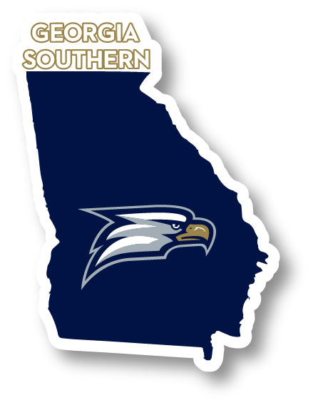 Georgia Southern Eagles 4-Inch State Shape Vinyl Decal Sticker Officially Licensed Collegiate Product Single