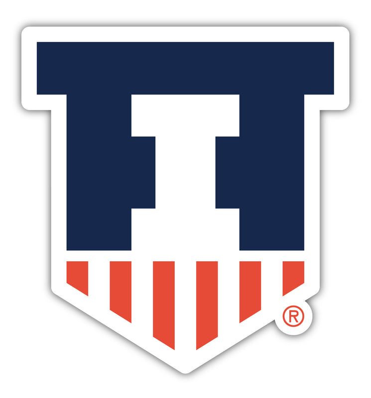 Illinois Fighting Illini 4 Inch Vinyl Magnet Officially Licensed Collegiate Product