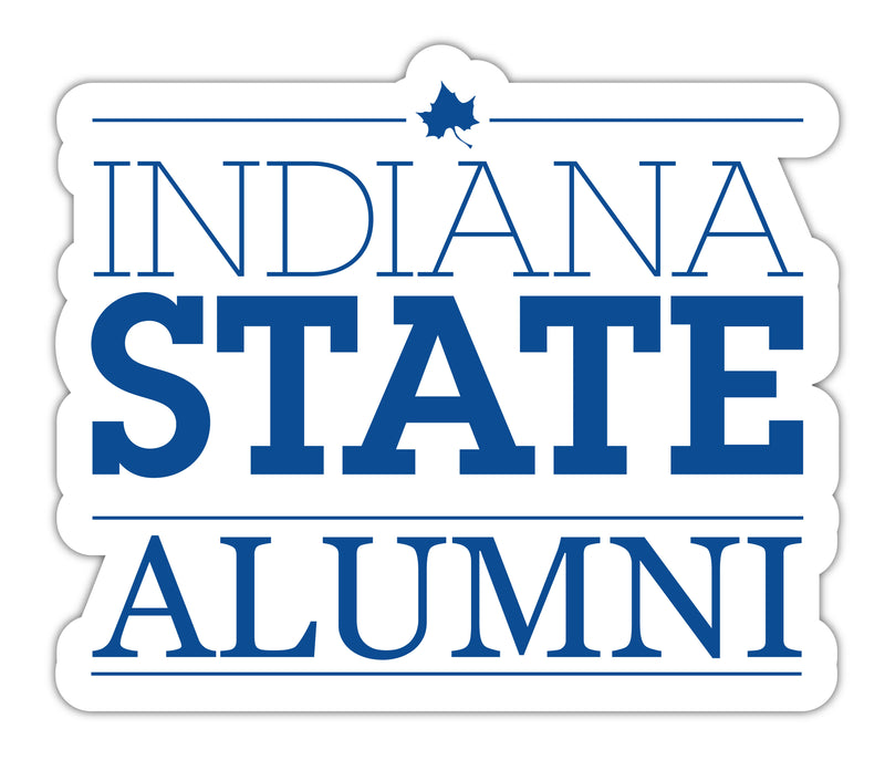 Indiana State University 4-Inch Laser Cut Alumni Vinyl Decal Sticker Officially Licensed Collegiate Product 4-Pack