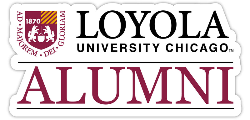 Loyola University Ramblers 4-Inch Alumni 4-Pack NCAA Vinyl Sticker - Durable School Spirit Decal