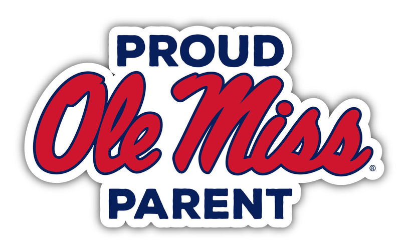 Mississippi Rebels "Ole Miss" 4-Inch Proud Parent NCAA Vinyl Sticker - Durable School Spirit Decal