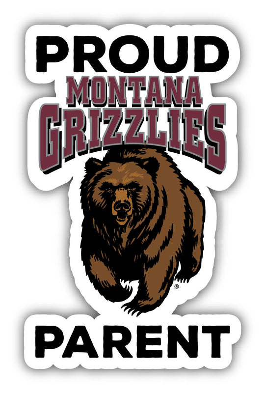 Montana University 4-Inch Laser Cut Proud Parent Decal Sticker Officially Licensed Collegiate Product 4-Pack