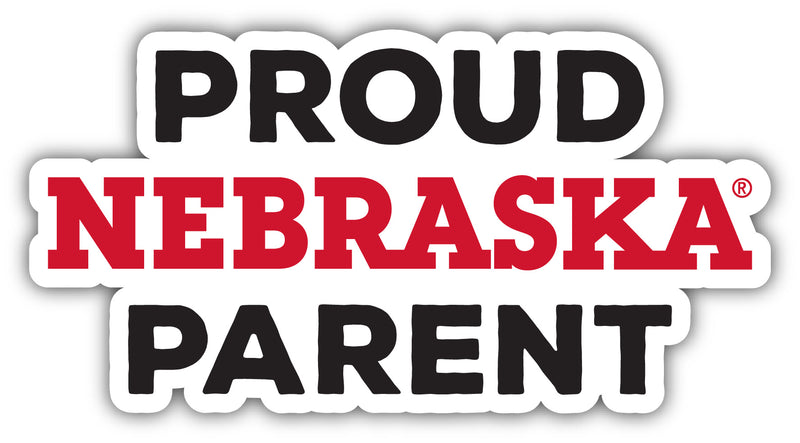 Nebraska Cornhuskers 4-Inch Proud Parent NCAA Vinyl Sticker - Durable School Spirit Decal