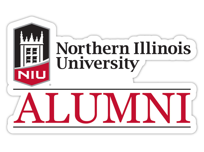 Northern Illinois Huskies 4-Inch Alumni 4-Pack NCAA Vinyl Sticker - Durable School Spirit Decal