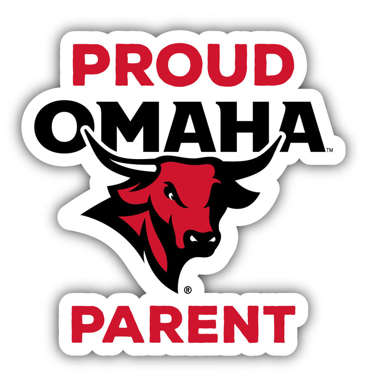 Nebraska at Omaha 4-Inch Laser Cut Proud Parent Decal Sticker Officially Licensed Collegiate Product 4-Pack