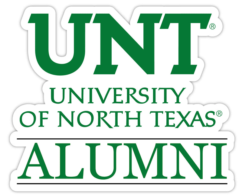 North Texas 4-Inch Alumni 4-Pack NCAA Vinyl Sticker - Durable School Spirit Decal