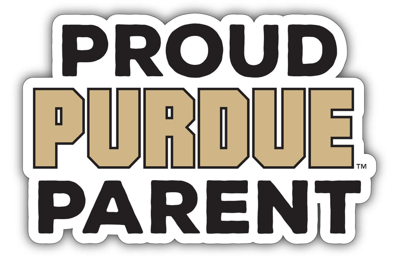 Purdue Boilermakers 4-Inch Laser Cut Proud Parent Decal Sticker Officially Licensed Collegiate Product 4-Pack