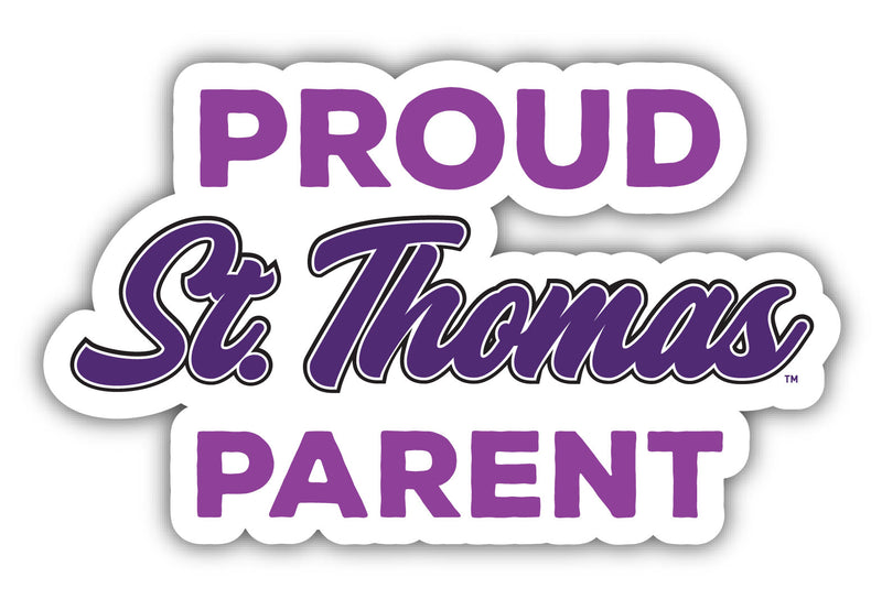 University of St. Thomas 4-Inch Laser Cut Proud Parent Decal Sticker Officially Licensed Collegiate Product 4-Pack
