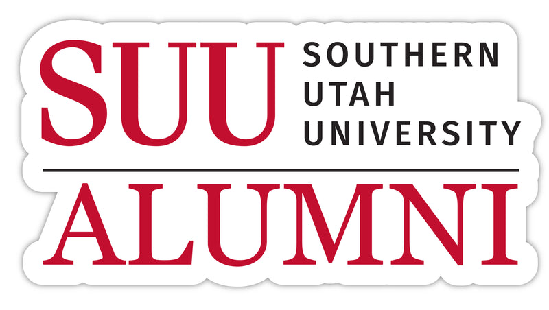 Southern Utah University 4-Inch Alumni 4-Pack NCAA Vinyl Sticker - Durable School Spirit Decal