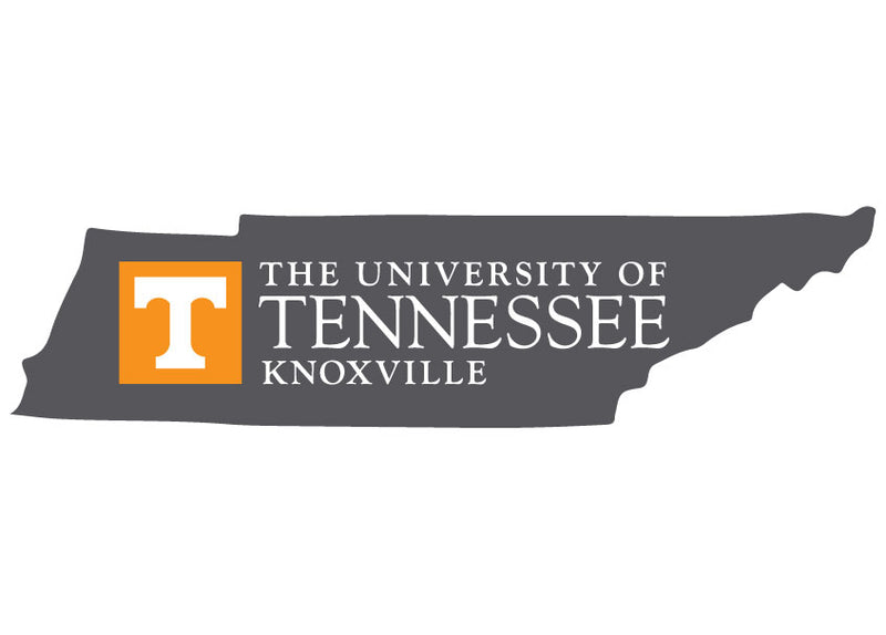 Tennessee Knoxville Volunteers 4-Inch State Shape Vinyl Decal Sticker Officially Licensed Collegiate Product Single