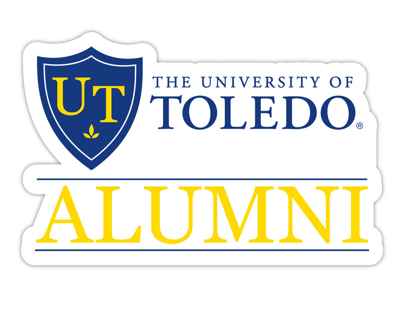 Toledo Rockets 4-Inch Alumni 4-Pack NCAA Vinyl Sticker - Durable School Spirit Decal