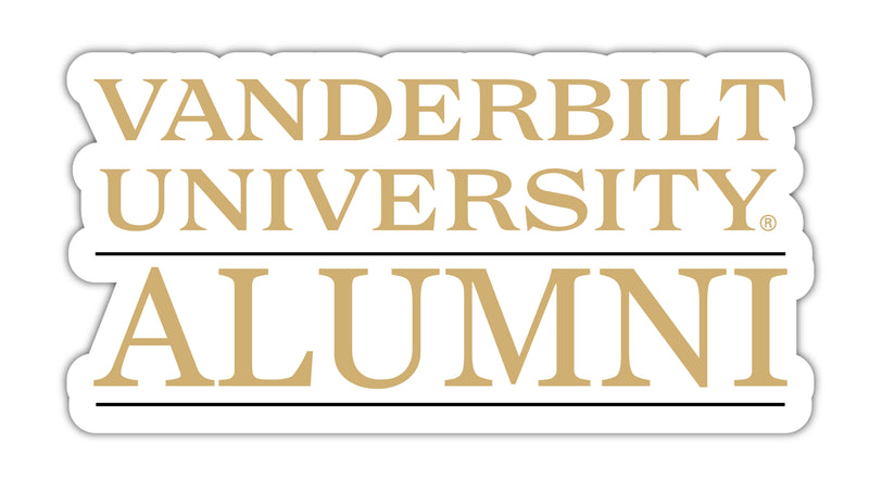 Vanderbilt University 4-Inch Laser Cut Alumni Vinyl Decal Sticker Officially Licensed Collegiate Product 4-Pack