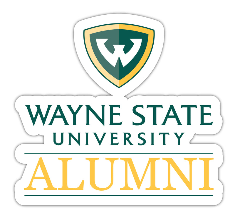 Wayne State 4-Inch Laser Cut Alumni Vinyl Decal Sticker Officially Licensed Collegiate Product 4-Pack