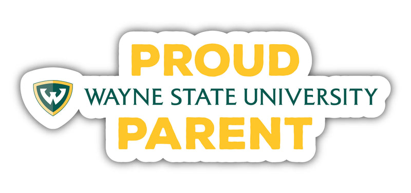 Wayne State 4-Inch Laser Cut Proud Parent Decal Sticker Officially Licensed Collegiate Product Single