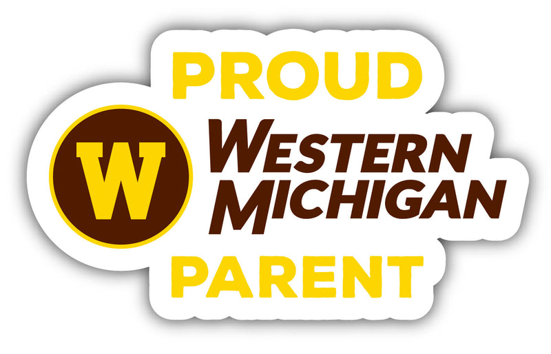 Western Michigan University 4-Inch Laser Cut Proud Parent Decal Sticker Officially Licensed Collegiate Product Single