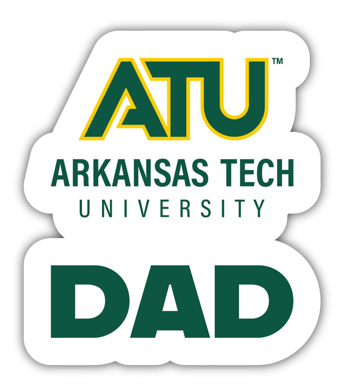 Arkansas Tech University 4-Inch Proud Dad NCAA - Durable School Spirit Vinyl Decal Perfect Gift for Dad