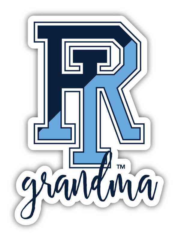 Rhode Island University 4-Inch Proud Grandma NCAA - Durable School Spirit Vinyl Decal Perfect Gift for Grandma