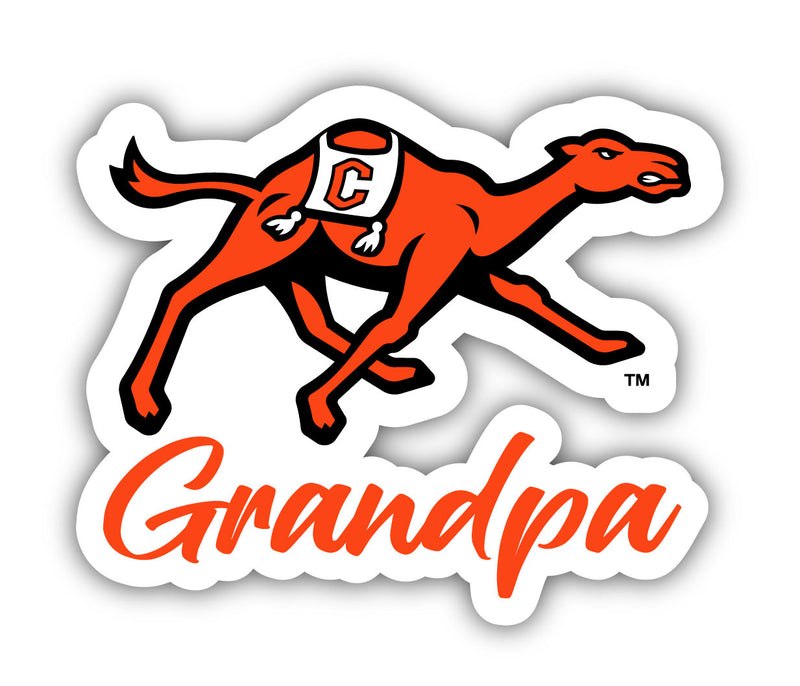 Campbell University Fighting Camels 4-Inch Proud Grandpa NCAA - Durable School Spirit Vinyl Decal Perfect Gift for Grandpa