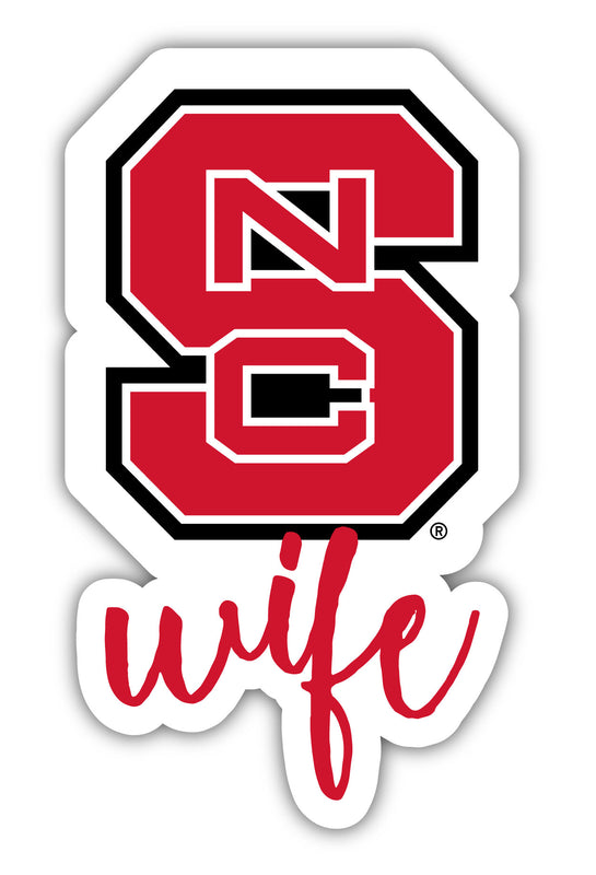 NC State Wolfpack 4-Inch Wife NCAA Vinyl Decal Sticker for Fans, Students, and Alumni