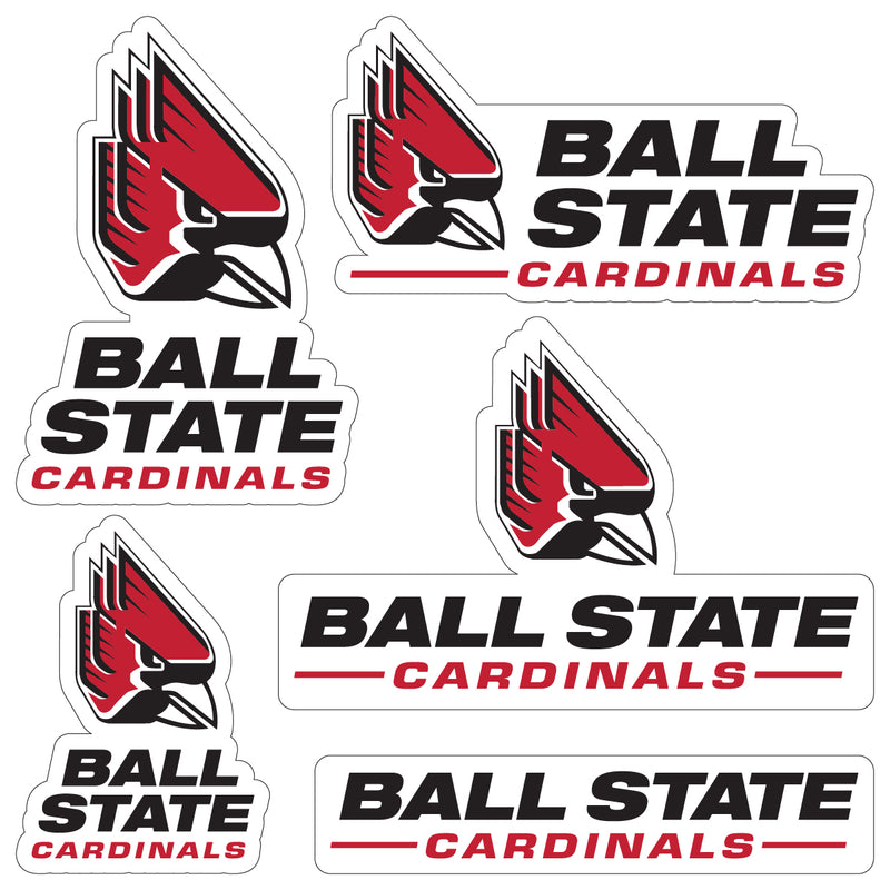 Ball State University Officially Licensed College Sticker Multipack - School Spirit Decal Set 5-Pack
