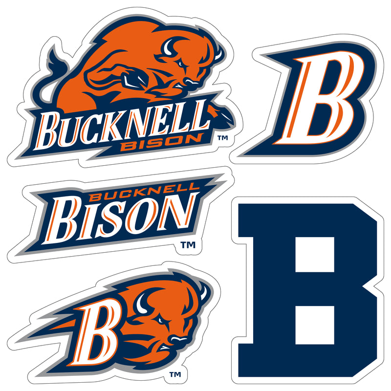 Bucknell University Bison Officially Licensed College Sticker Multipack - School Spirit Decal Set