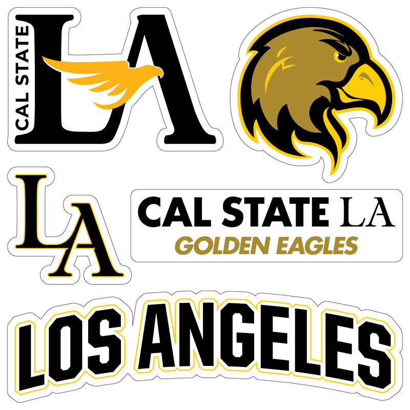 California State University Los Angeles Officially Licensed College Sticker Multipack - School Spirit Decal Set 5-Pack