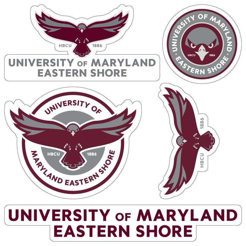 Maryland Eastern Shore Officially Licensed College Sticker Multipack - School Spirit Decal Set