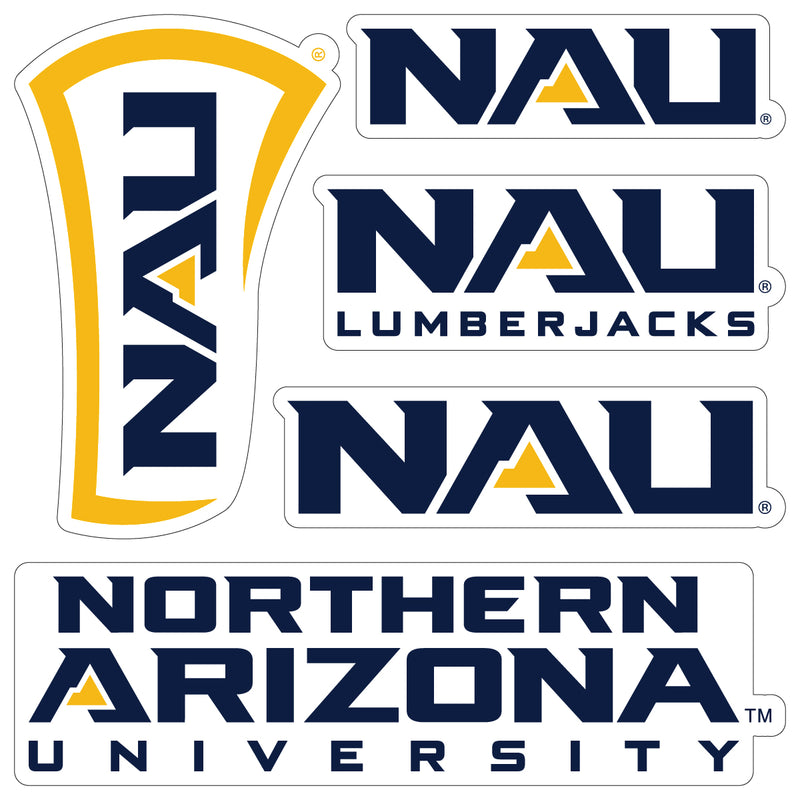 Northern Arizona University Officially Licensed College Sticker Multipack - School Spirit Decal Set 5-Pack